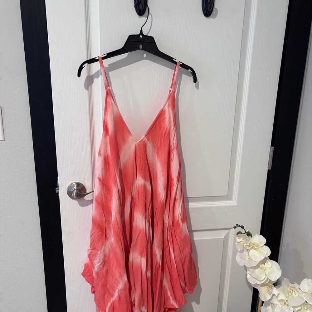 Coral Tie-Dye Women's Top